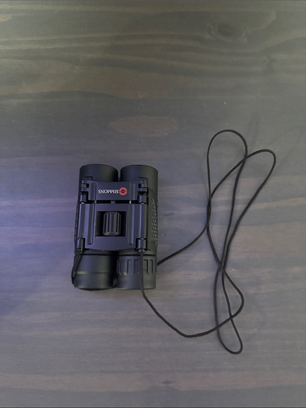 Simons Black Compact Binoculars with Neck Strap